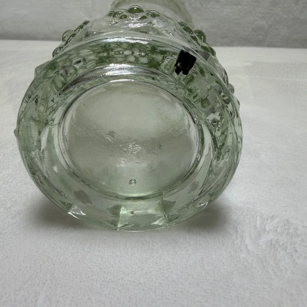 Williams Sonoma Clear Glass Hobnail Ribbed Decorative‎ Bottle Cruet